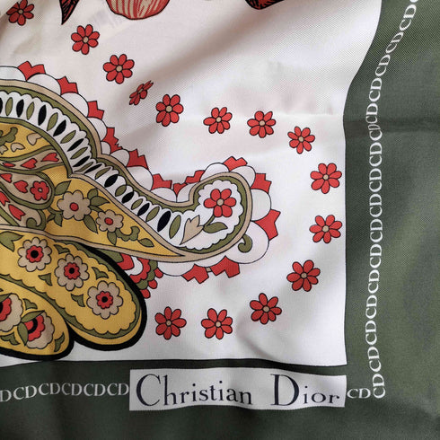 クリスチャンディオール Christian Dior 総柄 虎 大判スカーフ レディース