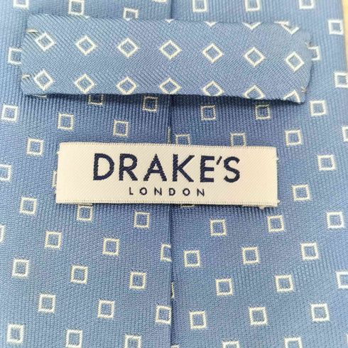 ドレイクス Drakes 総柄 シルクネクタイ メンズ