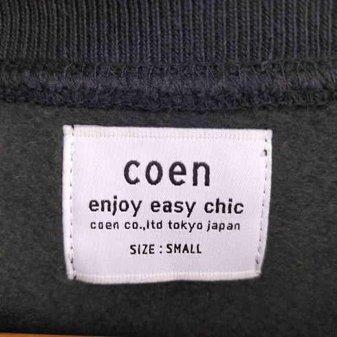 コーエン coen ヘビーウェイトカレッジロゴプリント裏起毛クルーネックスウェット レディース JPN:S