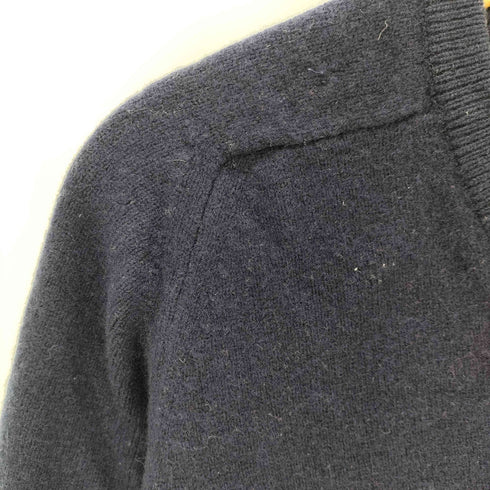 バーバリーズ BURBERRYS 刺繍 Vネック ウール長袖ニット レディース US:40