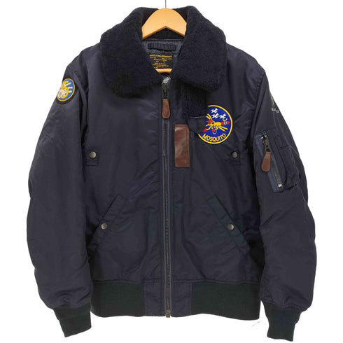 ヒューストン HOUSTON B-15C CUSTOM MONROE FLIGHT JACKET MODIFY US AIR FORCE ミリタリー ナイロン 中綿フライト ボンバー ジャケット ブルゾン メンズ US:40