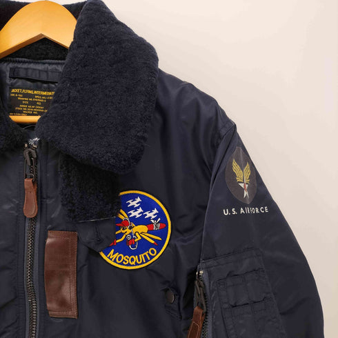 ヒューストン HOUSTON B-15C CUSTOM MONROE FLIGHT JACKET MODIFY US AIR FORCE ミリタリー ナイロン 中綿フライト ボンバー ジャケット ブルゾン メンズ US:40