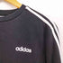 アディダス adidas ロゴプリント 裏起毛 3ストライプ クルーネック スウェット メンズ JPN:M