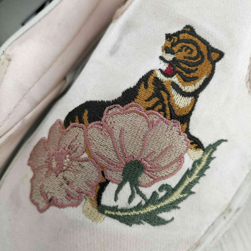 バンズ VANS 虎 ハイビスカス刺繍 スーベニアスリッポン メンズ JPN:26.5
