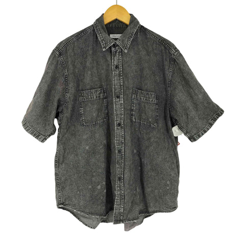 フリークスストア FREAKS STORE 24SS リラックスフィット ブリーチ加工 シャンブレー レギュラーカラーシャツ ショートスリーブ メンズ JPN:M