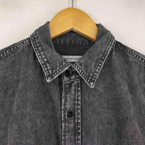 フリークスストア FREAKS STORE 24SS リラックスフィット ブリーチ加工 シャンブレー レギュラーカラーシャツ ショートスリーブ メンズ JPN:M