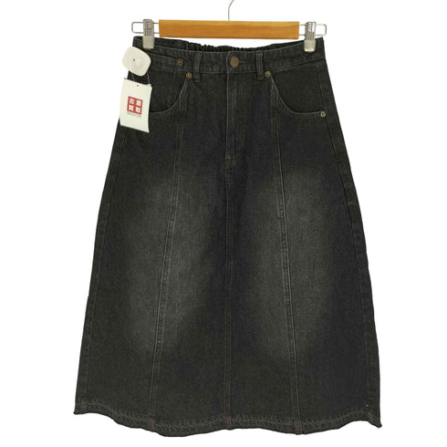 ワッジボーイ Wudge Boy Brushed Damage Denim Skirt ブラック デニム スカート Y2K レディース FREE