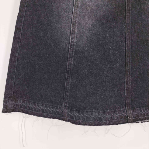 ワッジボーイ Wudge Boy Brushed Damage Denim Skirt ブラック デニム スカート Y2K レディース FREE