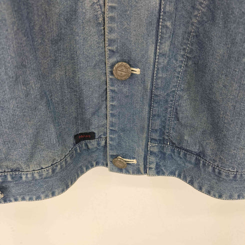 パパス papas ワニ革パッチ デニムジャケット メンズ JPN:L