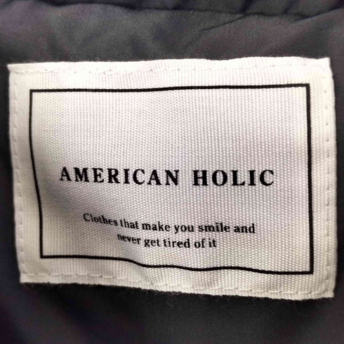 アメリカンホリック AMERICAN HOLIC 中綿スタンドカラージップアップベスト メンズ FREE