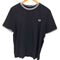 フレッドペリー FRED PERRY ロゴ刺繍 S/S モックネックTシャツ メンズ import:L