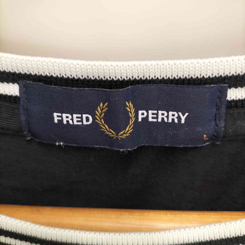 フレッドペリー FRED PERRY ロゴ刺繍 S/S モックネックTシャツ メンズ import:L