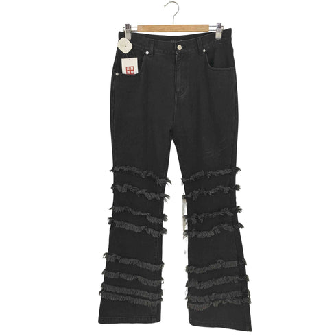 ジーオーシー G.O.C スラッシュカットフリンジフレアデニム メンズ JPN:M