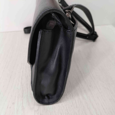 ディスコードヨウジヤマモト discord Yohji Yamamoto スクエアレザーショルダーバッグ フラップポケット メンズ