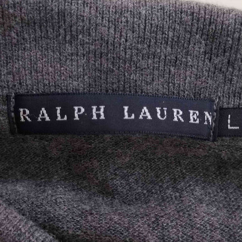 ラルフローレン RALPH LAUREN ポニー刺繍 ウール混 コットンニットポロシャツ レディース import:L