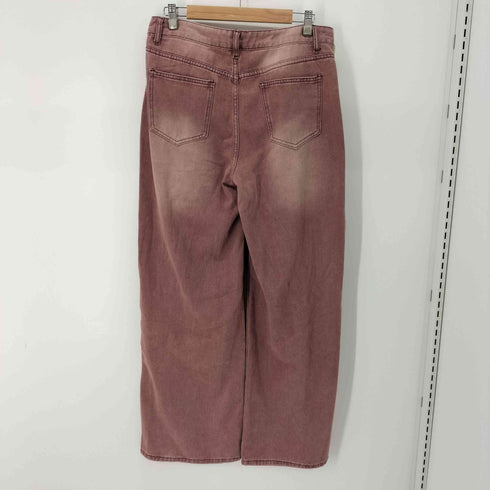 ワイドレックデニムパンツ ワイド フェード レディース
