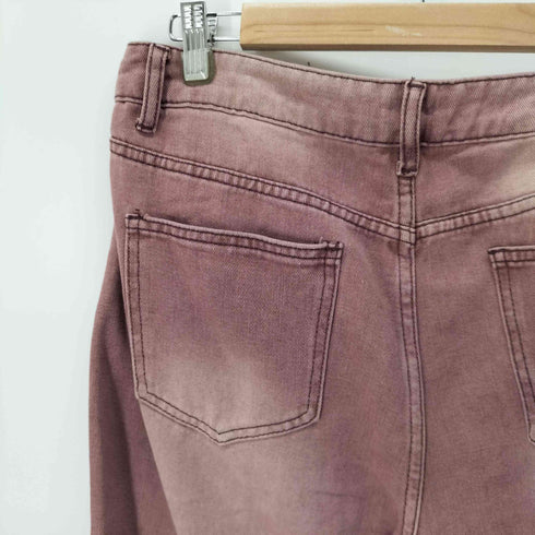 ワイドレックデニムパンツ ワイド フェード レディース