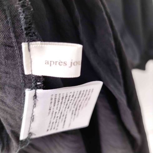 Apres jour mignon シワ加工 ロングワンピース 楊柳 レディース FREE