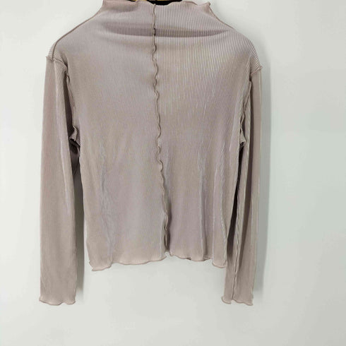 ハイネックプリーツシアーカットソー レディース JPN:L