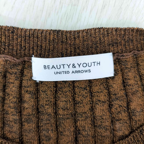 ビューティーアンドユースユナイテッドアローズ BEAUTY & YOUTH UNITED ARROWS メランジクルーネック5分袖 ニット レディース FREE