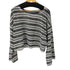 クロシェ編みメッシュボーダーカットソー クロップド レディース JPN:XL
