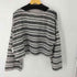 クロシェ編みメッシュボーダーカットソー クロップド レディース JPN:XL