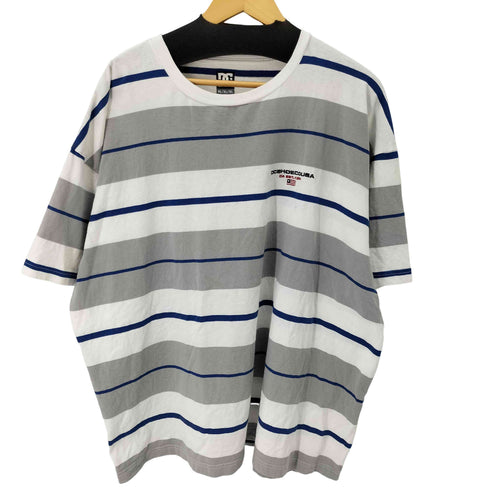 ディーシーシューズ DC SHOES ロゴ刺繍クルーネックボーダーS/S TEE メンズ JPN:XL