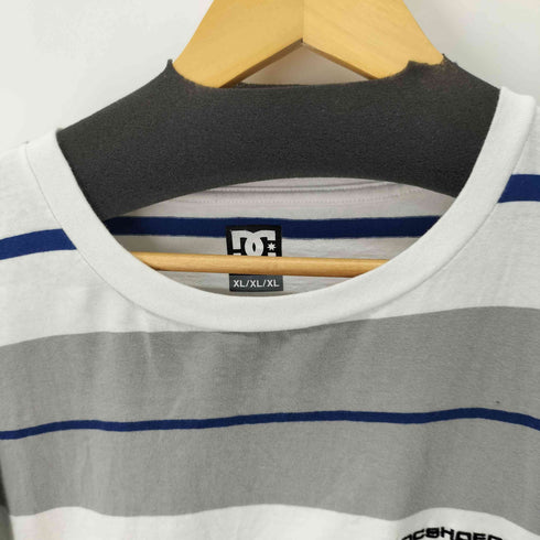 ディーシーシューズ DC SHOES ロゴ刺繍クルーネックボーダーS/S TEE メンズ JPN:XL