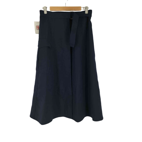 ザラ ZARA カーゴラップスカート ネイビー レディース XS