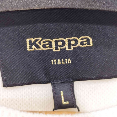 カッパ Kappa サイドライン ラバープリント クルーネックニット メンズ JPN:L