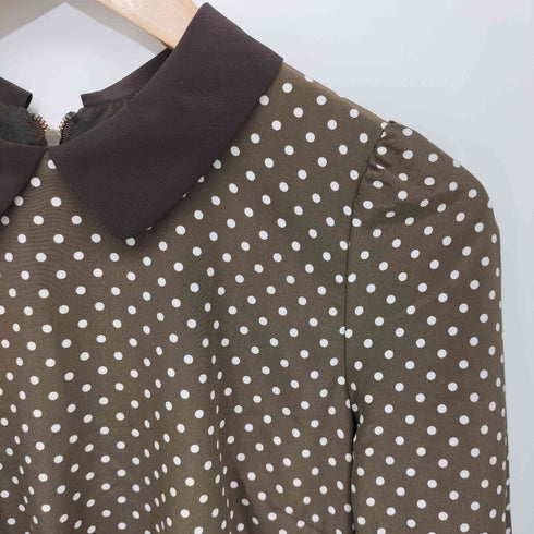 バーバリーブルーレーベル BURBERRY BLUE LABEL ドット柄ワンピース レディース 36