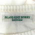 ISLAND KNIT WORKS NAVY プリント スリーブ 切替 コットン ニット メンズ