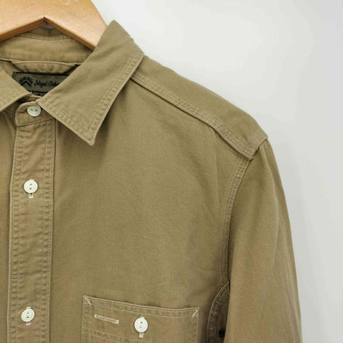 ナイジェルケーボン NIGEL CABOURN フロントポケット 猫目ボタン レギュラーカラー L/S シャツ メンズ EUR:48