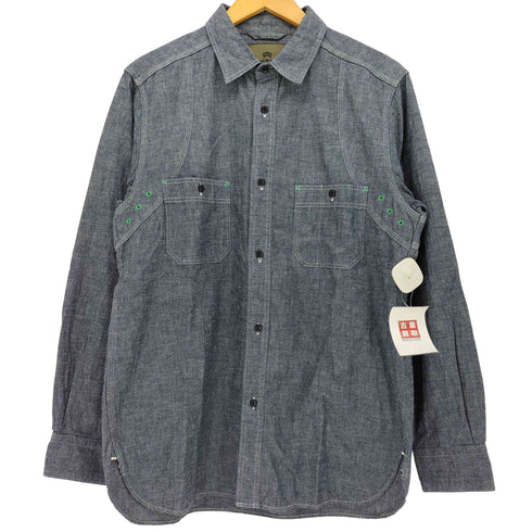 ナイジェルケーボン NIGEL CABOURN フロントポケット 猫目ボタン レギュラーカラー L/S シャツ メンズ EUR:48
