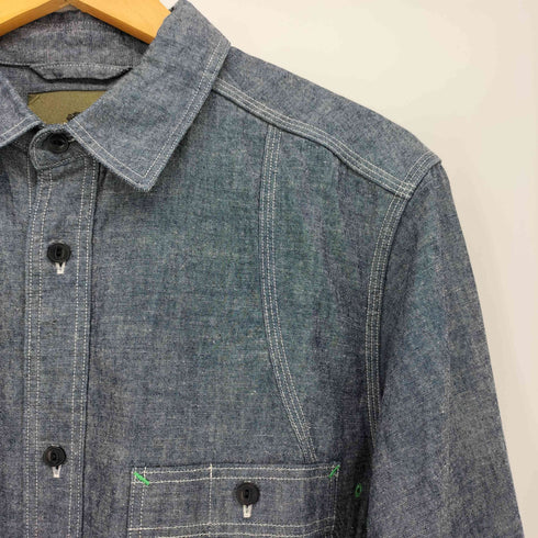 ナイジェルケーボン NIGEL CABOURN フロントポケット 猫目ボタン レギュラーカラー L/S シャツ メンズ EUR:48