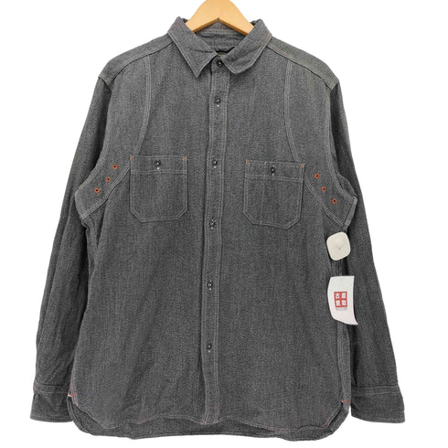 ナイジェルケーボン NIGEL CABOURN フロントポケット 猫目ボタン レギュラーカラー L/S シャツ メンズ EUR:50