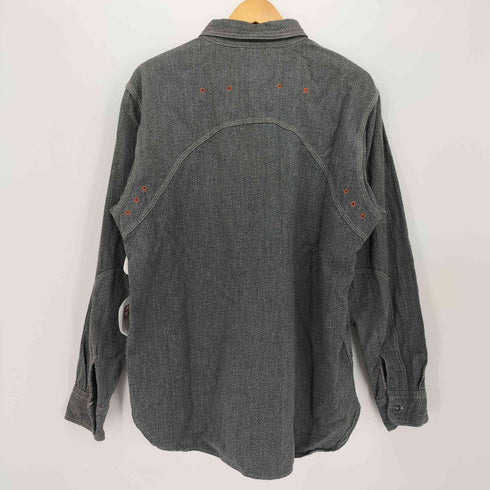 ナイジェルケーボン NIGEL CABOURN フロントポケット 猫目ボタン レギュラーカラー L/S シャツ メンズ EUR:50