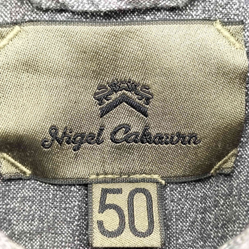 ナイジェルケーボン NIGEL CABOURN フロントポケット 猫目ボタン レギュラーカラー L/S シャツ メンズ EUR:50