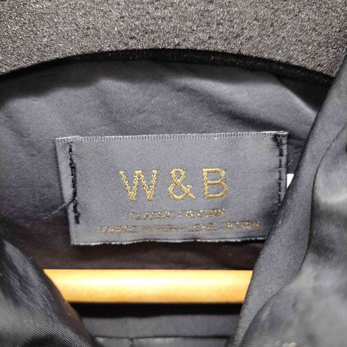 W&B 中綿ロングベストコート ジップアップ レディース