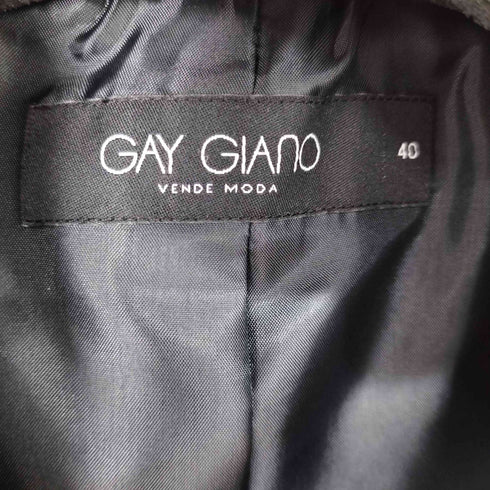GAY GIANO ベロア地 総柄クロップドショートジャケット レディース JPN:40