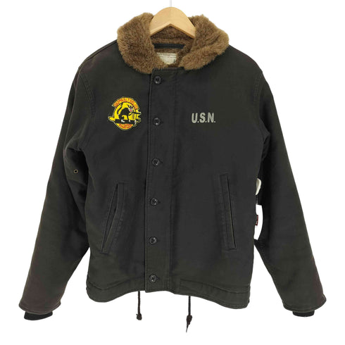 ワイエムシーエルケーワイ YMCL KY U.S.N プリント ワッペンカスタム N-1 DECK JACKET デッキ ジャケット メンズ US:34