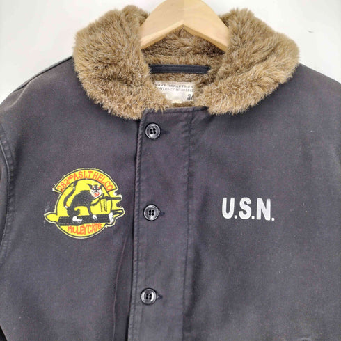 ワイエムシーエルケーワイ YMCL KY U.S.N プリント ワッペンカスタム N-1 DECK JACKET デッキ ジャケット メンズ US:34