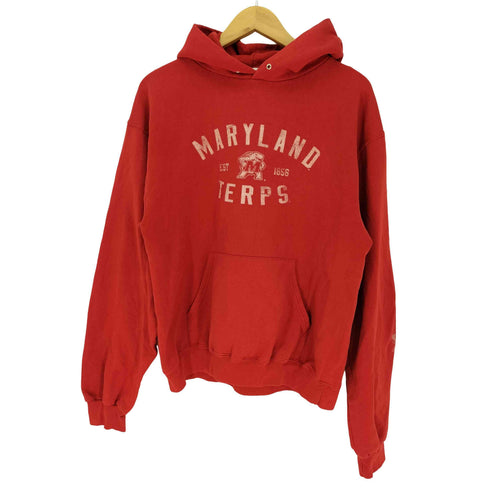 チャンピオン Champion 90-00S AAAタグ MARYLAND TERPS 3段 プリント プルオーバー パーカー メンズ import:M
