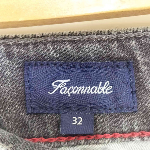 ファソナブル FACONNABLE ジップアップ 5ポケット デニムパンツ メンズ US:32-33
