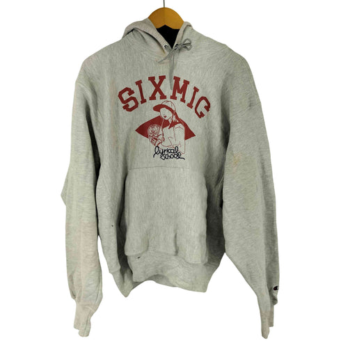 チャンピオン Champion 00s REVERSE WEAVE SIXMIG プリントプルオーバーパーカー メンズ JPN:L