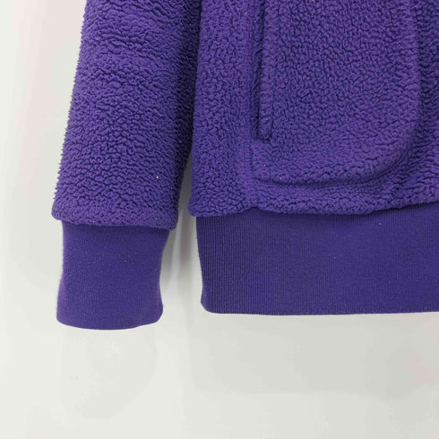 ナイキ NIKE ロゴ刺繍 ライトパープル ジップアップ ボアジャケット メンズ M