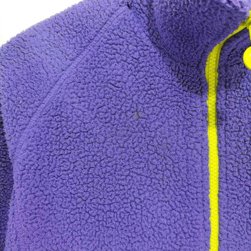 ナイキ NIKE ロゴ刺繍 ライトパープル ジップアップ ボアジャケット メンズ M
