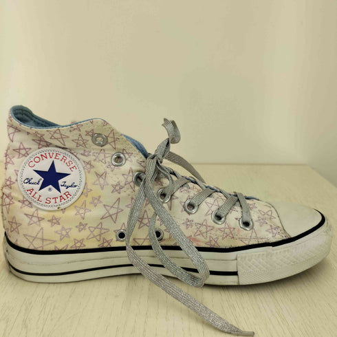 コンバースオールスター CONVERSE ALLSTAR SHINYSTARS HI WHITE/PINK レディース 24.5cm