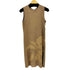 ピエールカルダン pierre cardin コットン混 レーヨン フロント花模様 ノースリーブ ニットワンピース レディース import:M