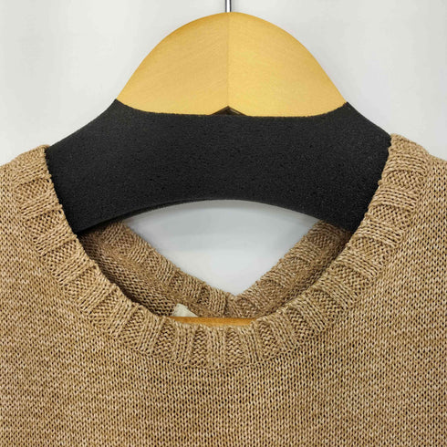 ピエールカルダン pierre cardin コットン混 レーヨン フロント花模様 ノースリーブ ニットワンピース レディース import:M